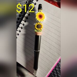 Sunflower Pen with Black Barrel